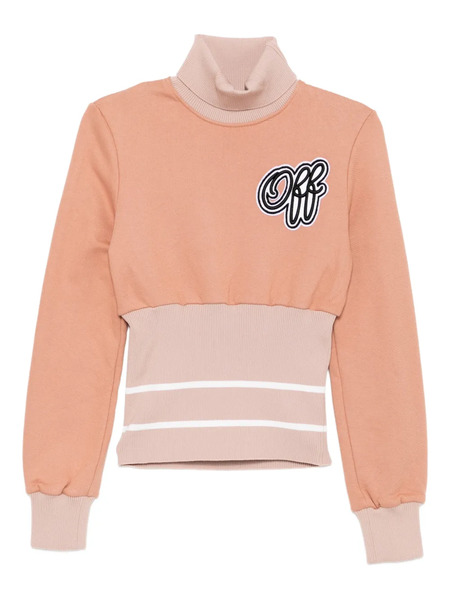  Off-white Cheerleader Ribbed Sweatshirt - Pink 