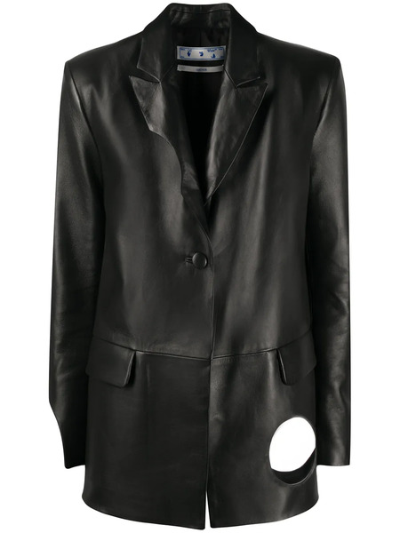  Off-white Circle Cut-out Blazer - Black 