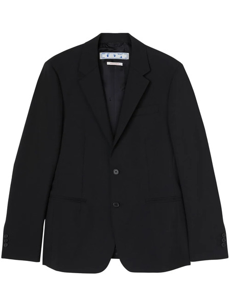  Off-white Corporate Single-breasted Blazer - Black 