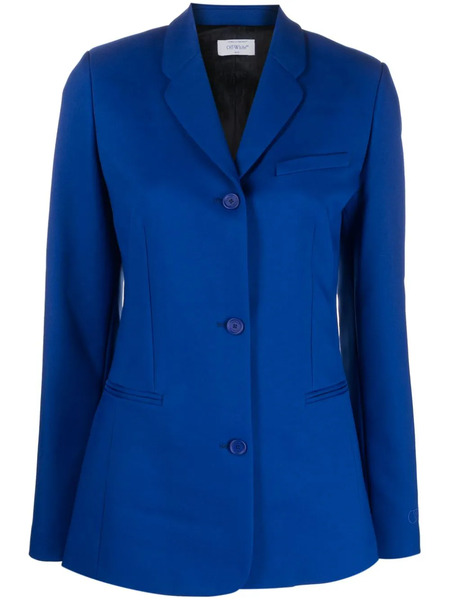  Off-white Darted Twill Blazer - Blue 
