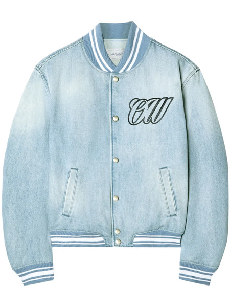  Off-white Denim Bomber Jacket - Blue 