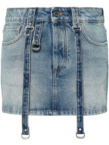  Off-white Denim Cargo Mini Skirt - Blue 