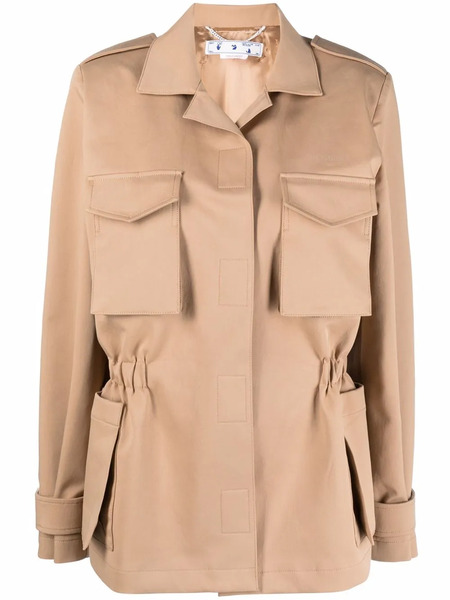  Off-white Diag-print Jacket - Neutrals 