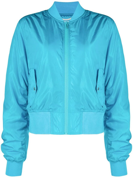  Off-white Diag-stripe Print Bomber Jacket - Blue 