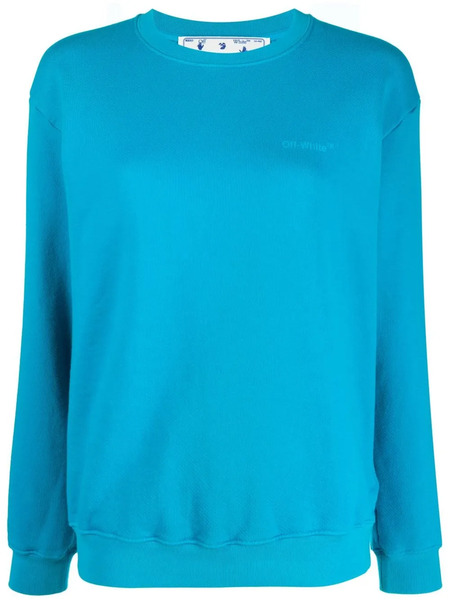  Off-white Diag-stripe Print Sweatshirt - Blue 