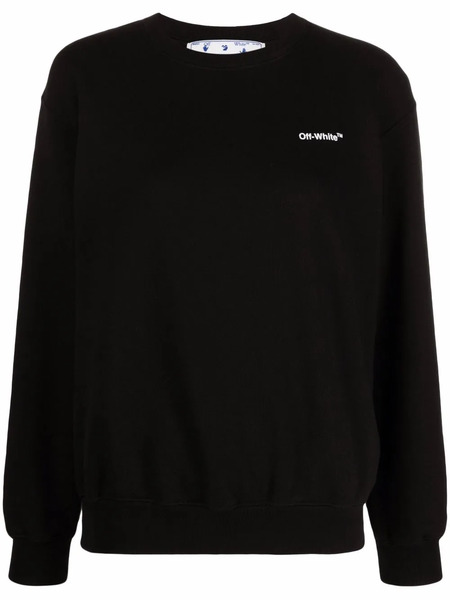  Off-white Diag-stripe Printed Sweatshirt - Black 