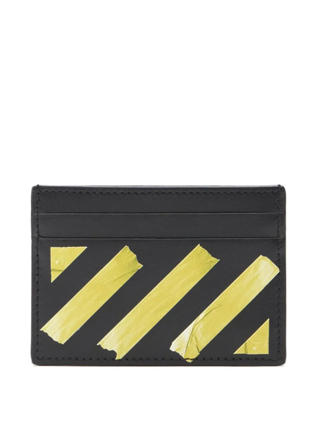  Off-white Diagonal-tape Card Case - Black 