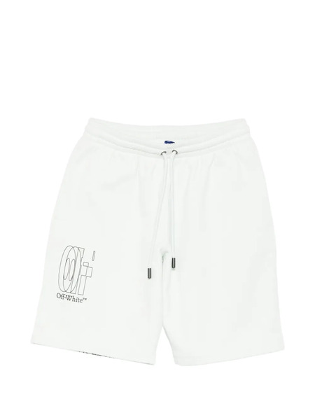  Off-white Drawstring Shorts - Green 