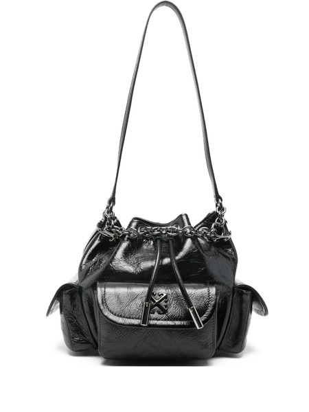  Off-white Drawstring Shoulder Bag - Black 