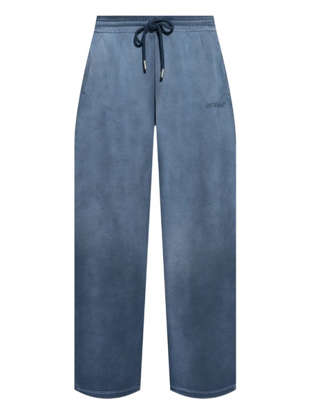  Off-white Drawstring Track Pants - Blue 