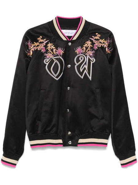  Off-white Eagle-embroidered Bomber Jacket - Black 