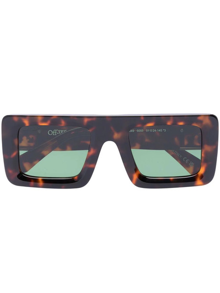  Off-white Eyewear Leonardo Rectangle-frame Sunglasses - Brown 