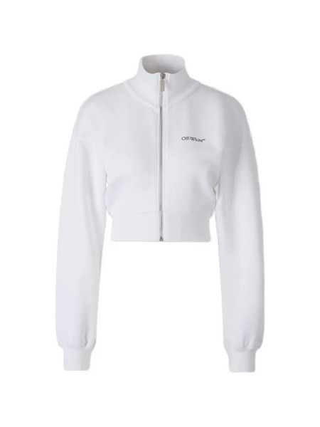  Off-white Floral Zipped Sweatshirt 