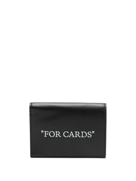  Off-white for Cards Bi-fold Wallet - Black 