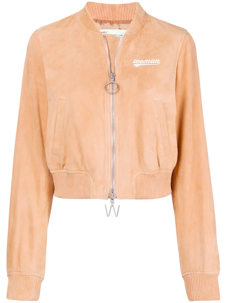  Off-white Free As A Butterfly Bomber Jacket - Neutrals 
