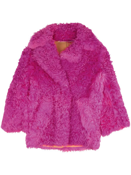  Off-white Fur Coat - Pink 