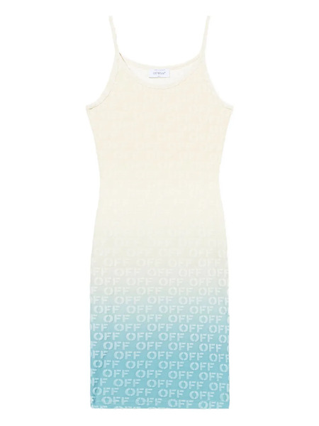  Off-white Gradient-effect Logo Midi Dress - Neutrals 