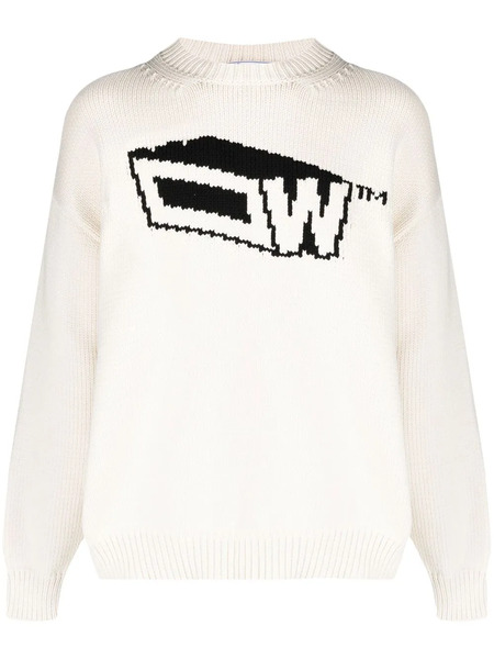  Off-white Graffiti Zine Intarsia-logo Knitted Jumper 