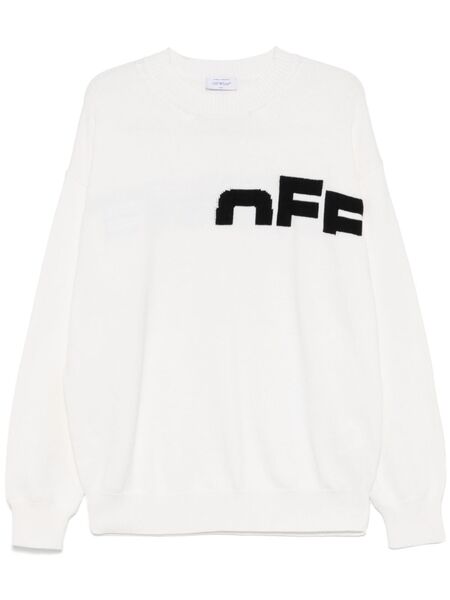  Off-white Intarsia-knit Logo Sweater 