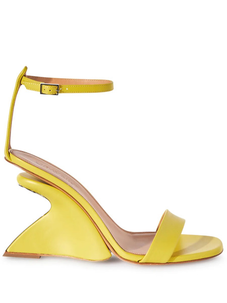  Off-white Jug Leather Heeled Sandals - Green 