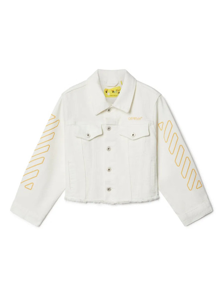  Off-white Kids Bookish Diag Denim Jacket 