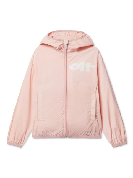  Off-white Kids Printed Windbreaker - Pink 