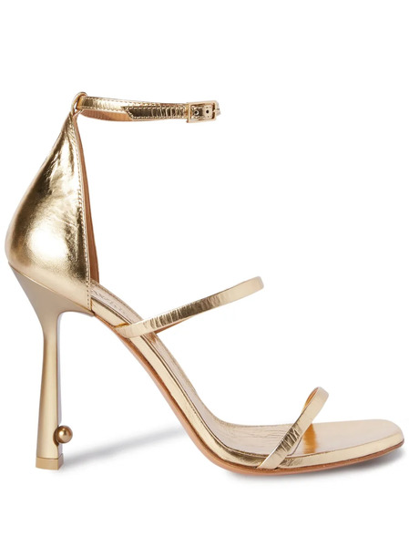  Off-white Leather Sandals - Gold 