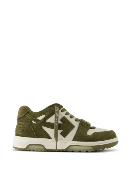  Off-white Leather Sneakers - Green 