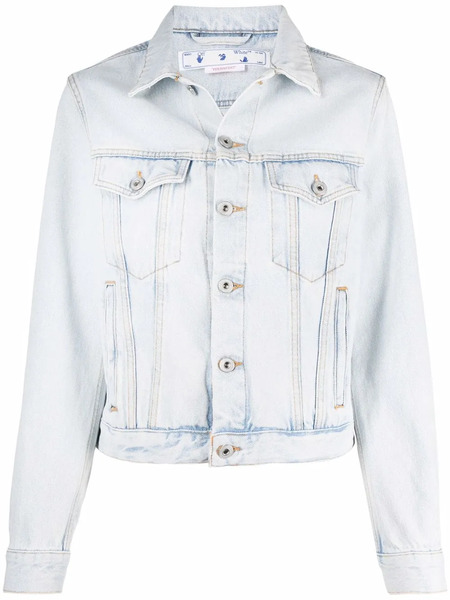  Off-white Light-wash Denim Jacket - Blue 