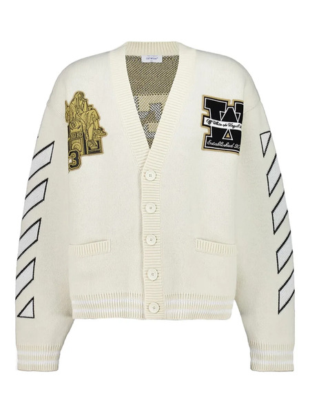 Off-white Lion-embroidery Cardigan - Neutrals 