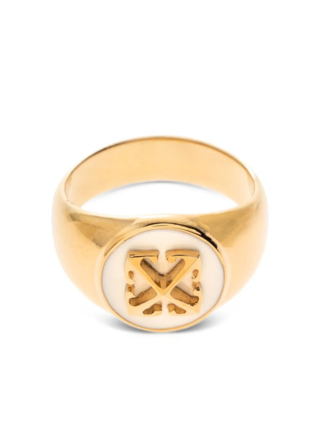  Off-white Logo-embellishment Ring - Gold 