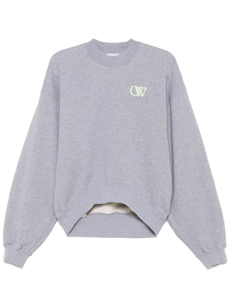  Off-white Logo-embroidered Sweatshirt - Grey 