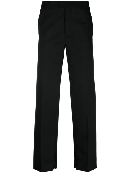  Off-white Logo-embroidered Tailored Trousers - Black 