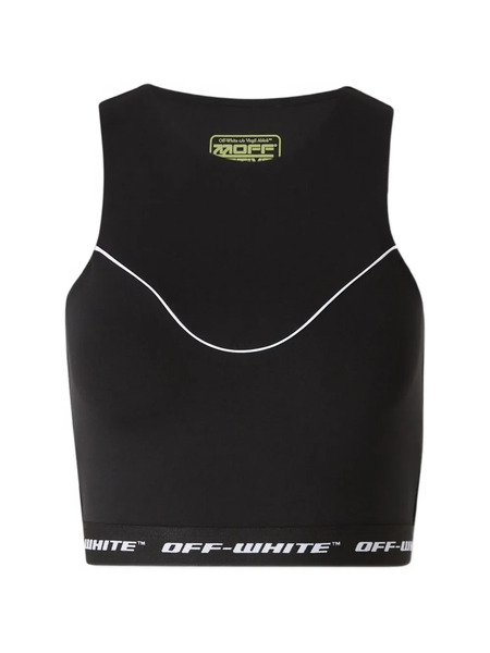  Off-white Logo-hem Top - Black 