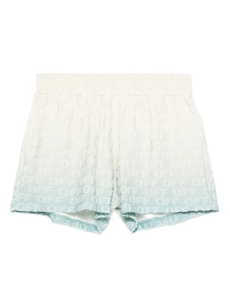  Off-white Logo-pattern Shorts - Neutrals 