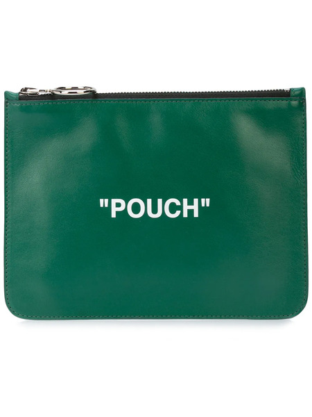  Off-white Logo Pouch - Green 