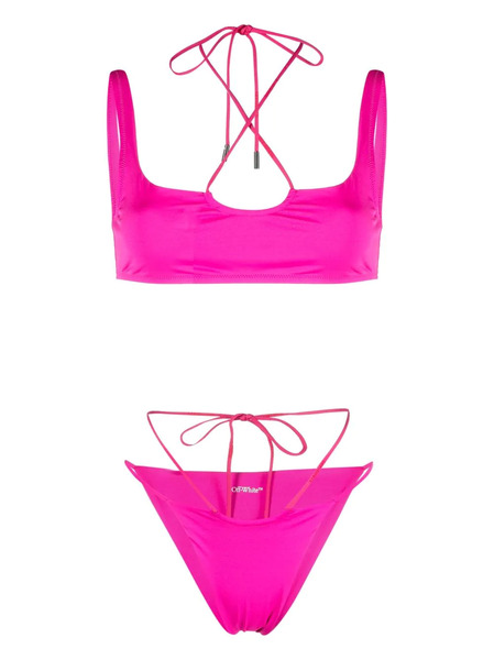  Off-white Logo-print Bikini - Pink 
