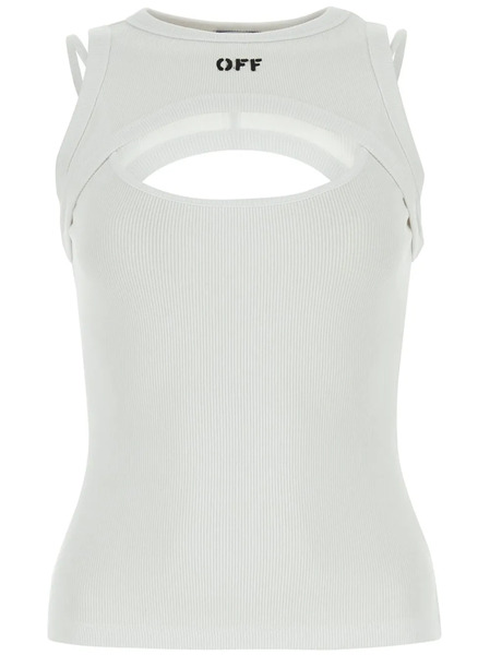  Off-white Logo-print Cut-out Tank Top 