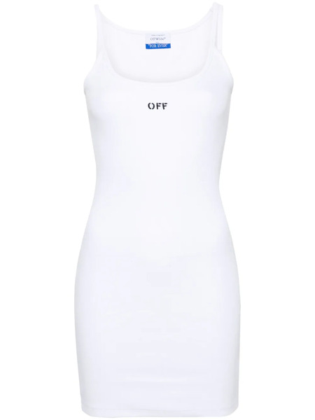  Off-white Logo-print Ribbed Minidress 
