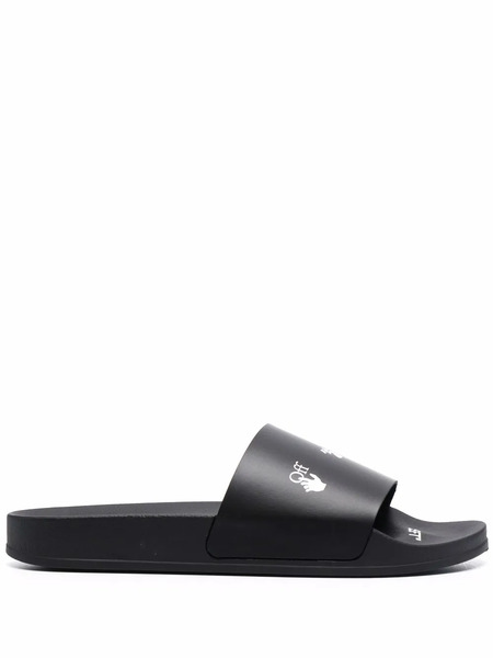  Off-white Logo-print Slides - Black 