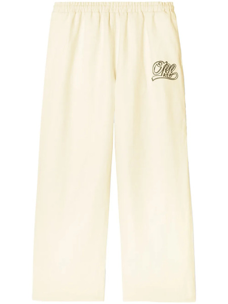  Off-white Logo-print Trousers - Neutrals 