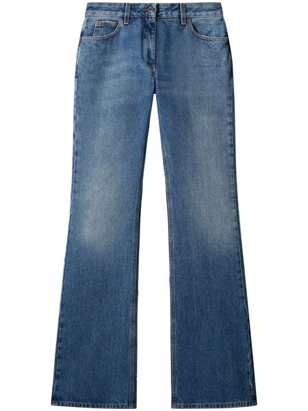  Off-white Mid-rise Flared Jeans - Blue 