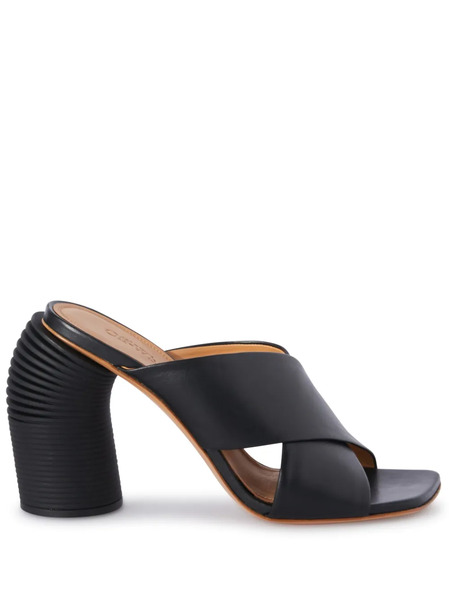  Off-white 110mm Spring Sandals - Black 