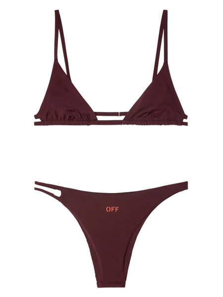  Off-white Off Stamp Triangle Bikini Set - Red 