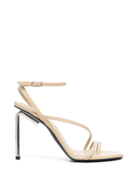  Off-white Open-toe Strap-detail Sandals - Neutrals 