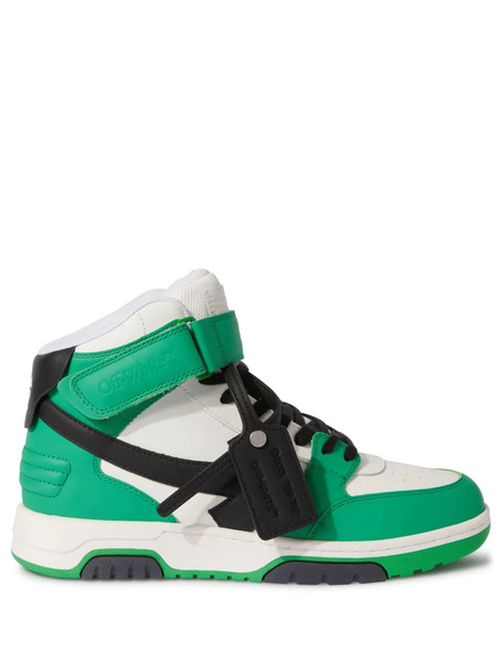  Off-white Out Of Office High-top Sneakers - Green 