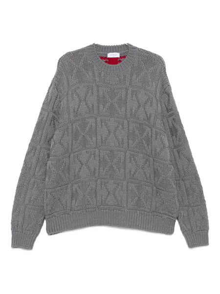  Off-white Patterned Sweater - Grey 