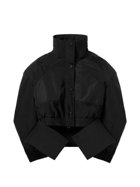  Off-white Peplum Bomber Jacket - Black 