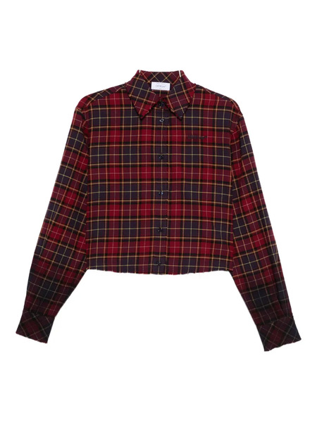  Off-white Plaid Buttoned Shirt - Red 
