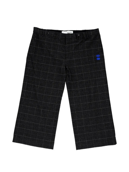  Off-white Pre-owned Checkered Wide Leg Trousers - Grey 